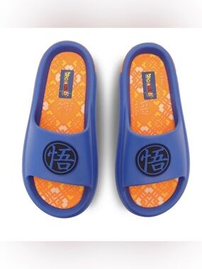 New Dragonball Super Men’s Anime Goku Blue Orange Slide Sandles